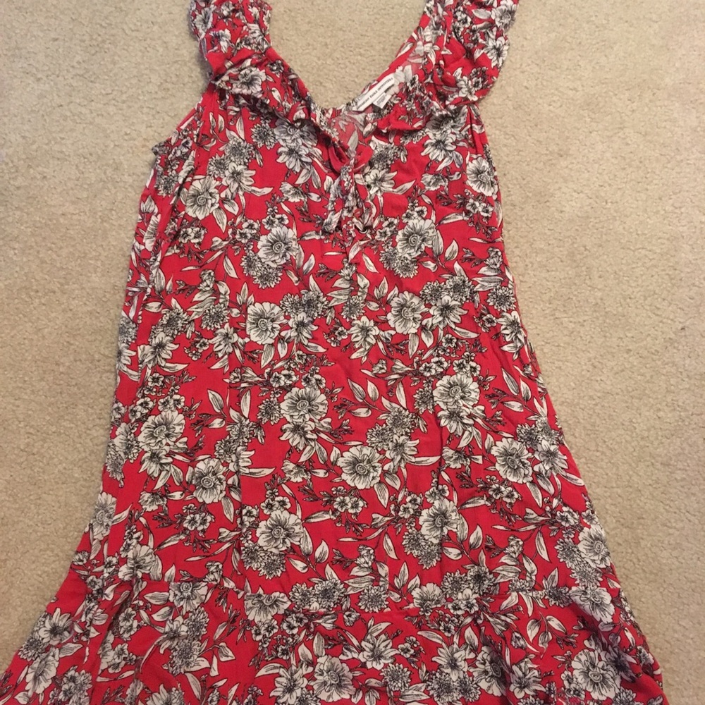 AE floral spring swing dress off the shoulder